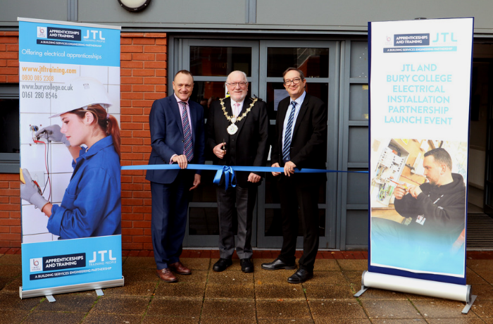 The Mayor of Bury launches the JTL and Bury College Electrical Installation Partnership