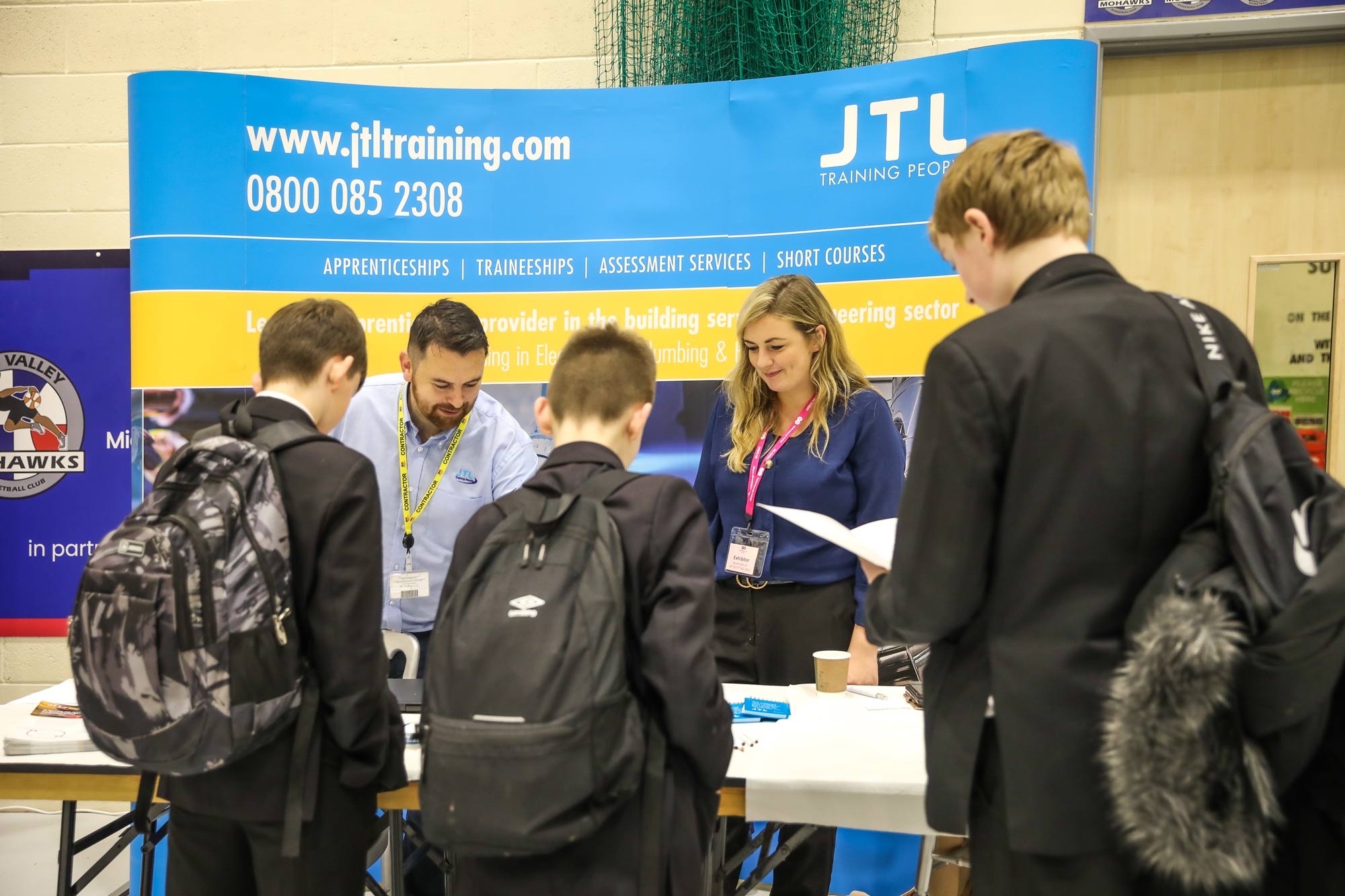 NAW Activity - JTL career event stand with learners