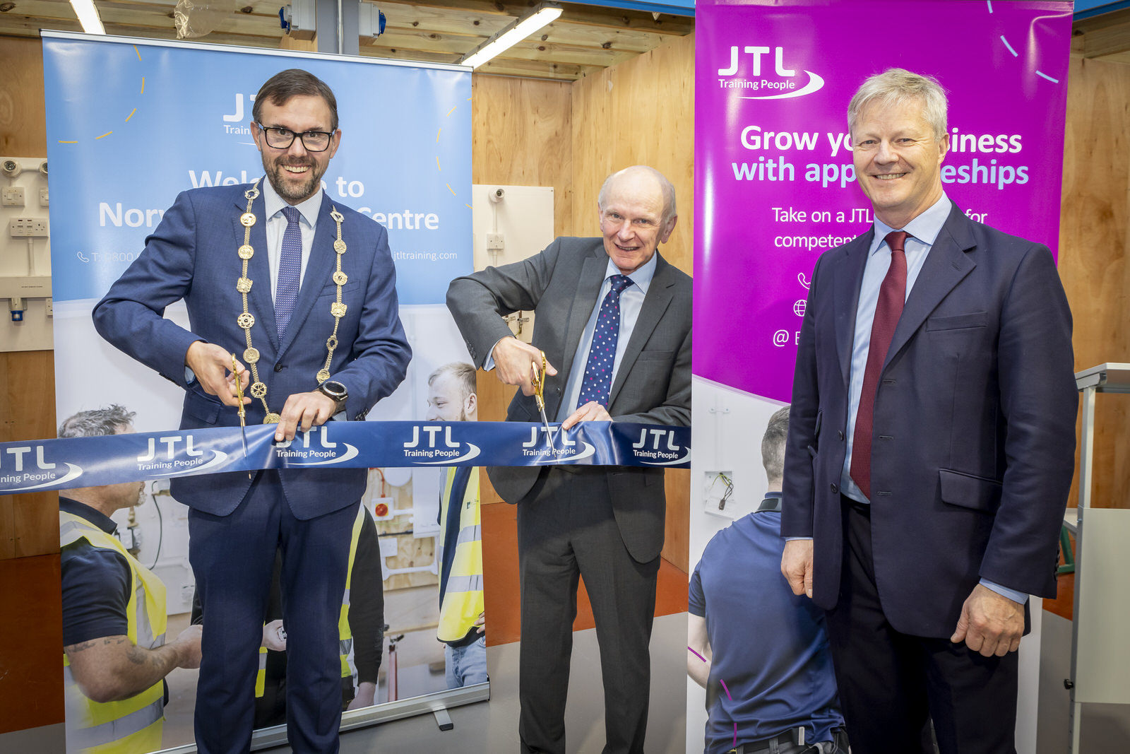 Norwich Lord Mayor and JTL Chairman opening Norwich Centre